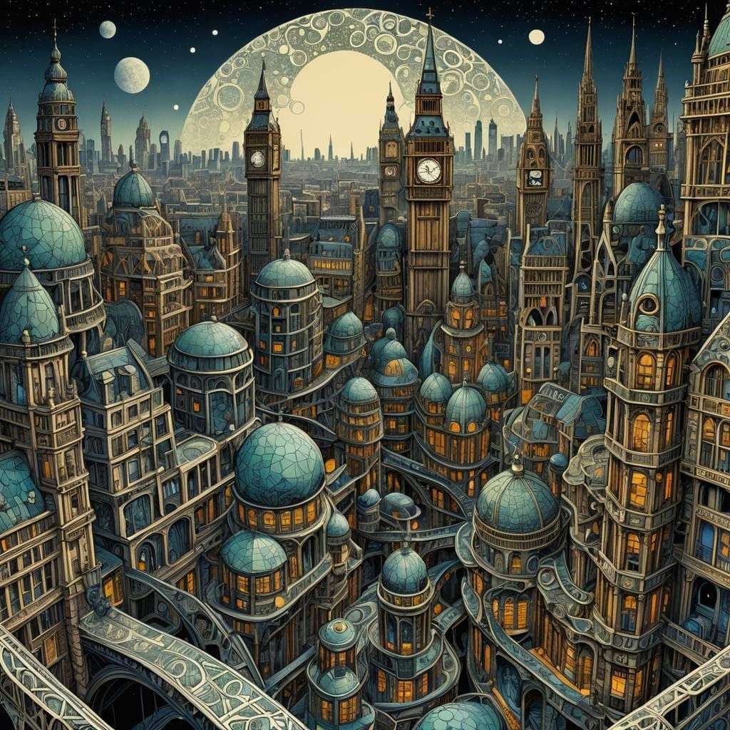 Cyberpunk London in Infinite Reflection