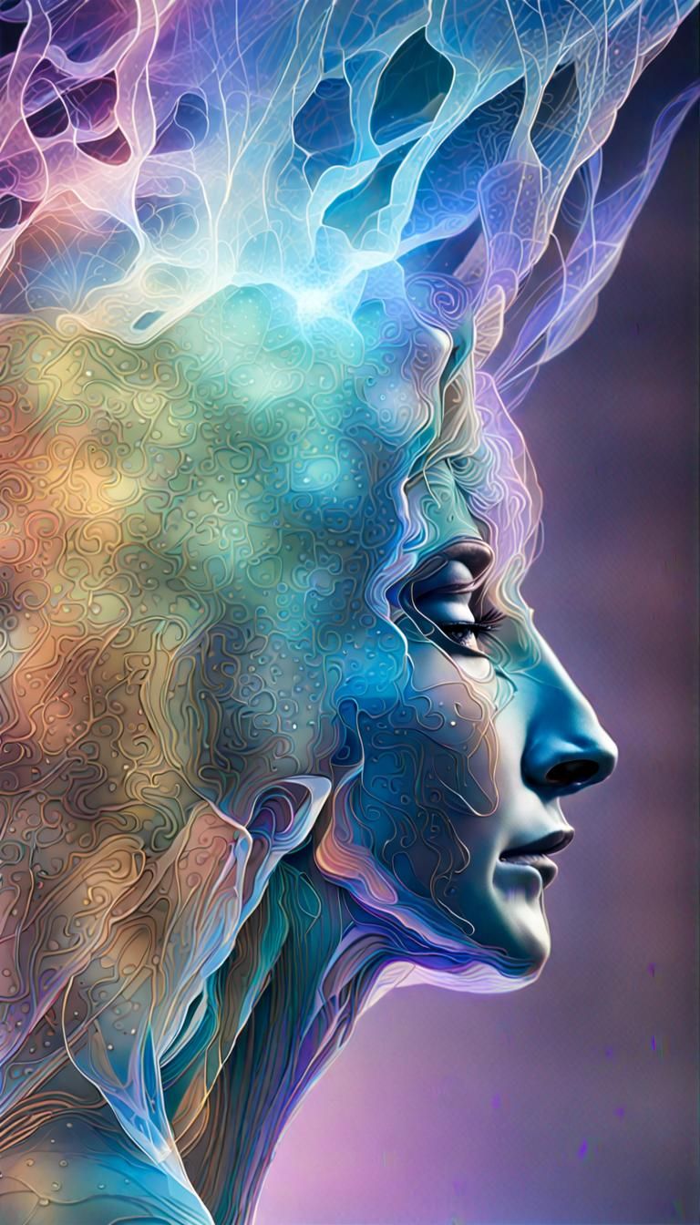 Iridescent Titanium Universe in Detailed 3D Fractal