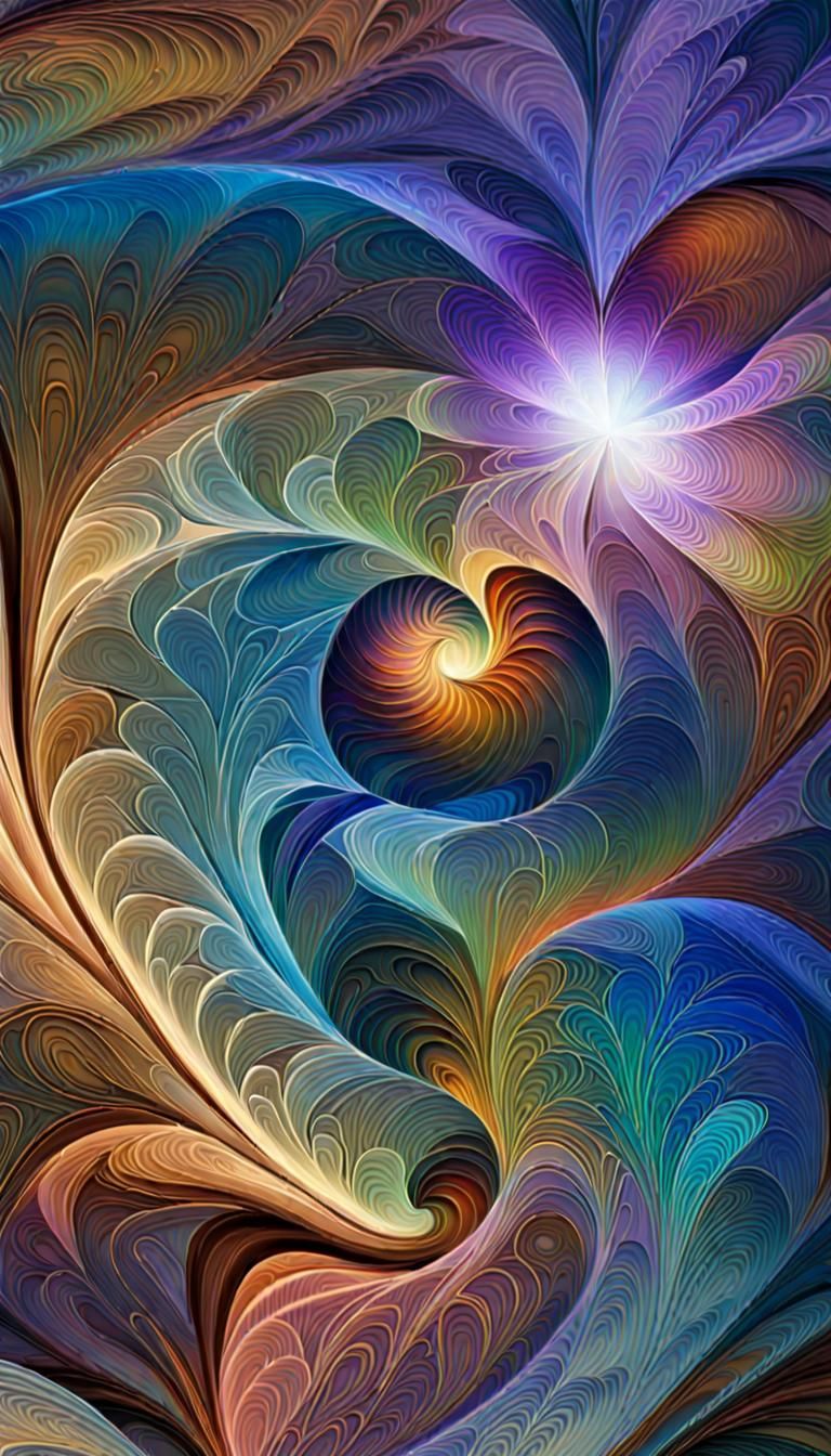 Iridescent Titanium Universe Statuary in 3D