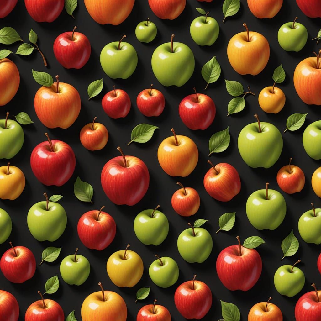 Whimsical Apple Worlds in Vibrant Colors