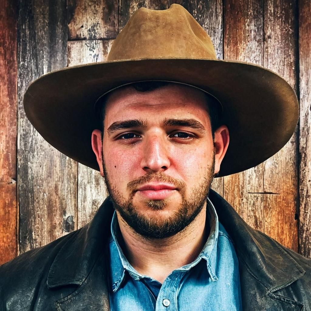 Cowboy Portrait in Cinematic Film Style