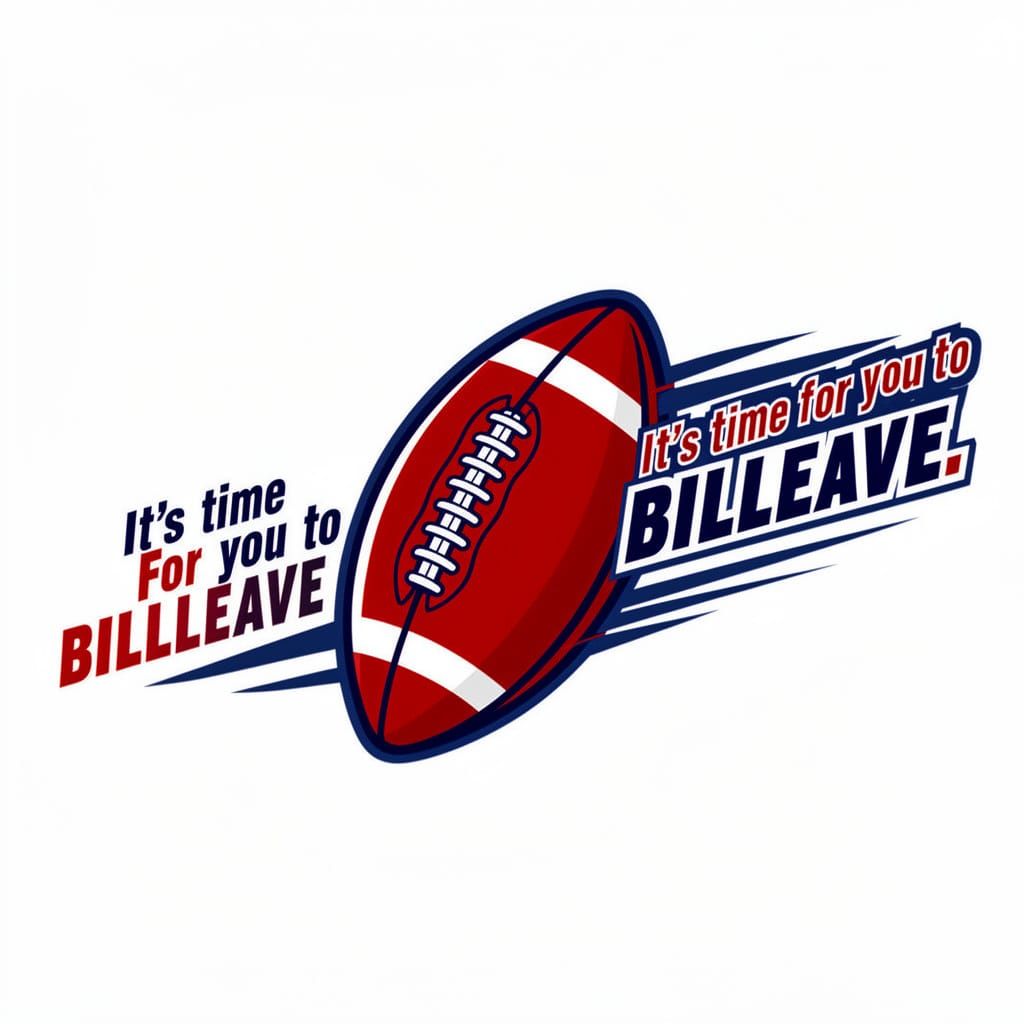 Vector T-Shirt Design: Football Logo with Motivational Text