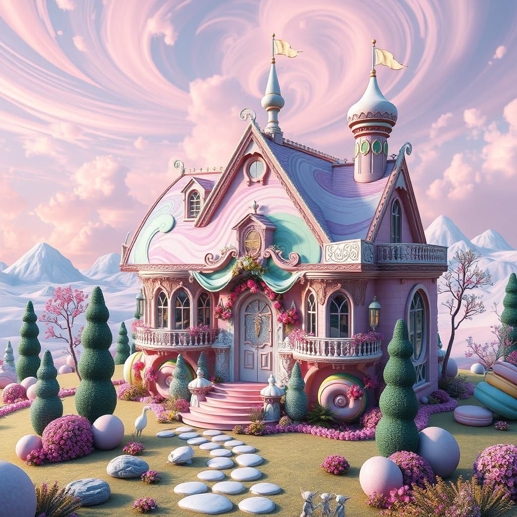 Whimsical Macaroon Dream Home in Pastel Hues