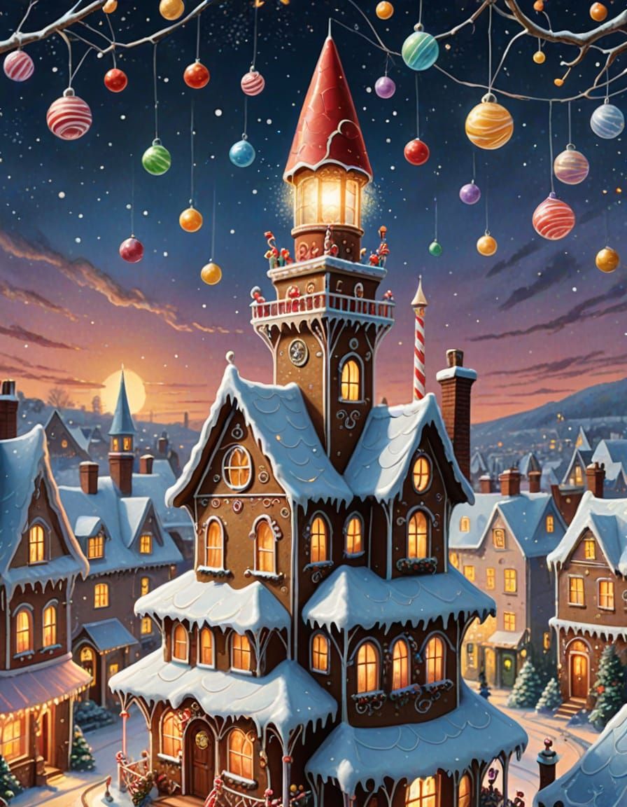 Gingerbread Rocket Launch in Victorian Style