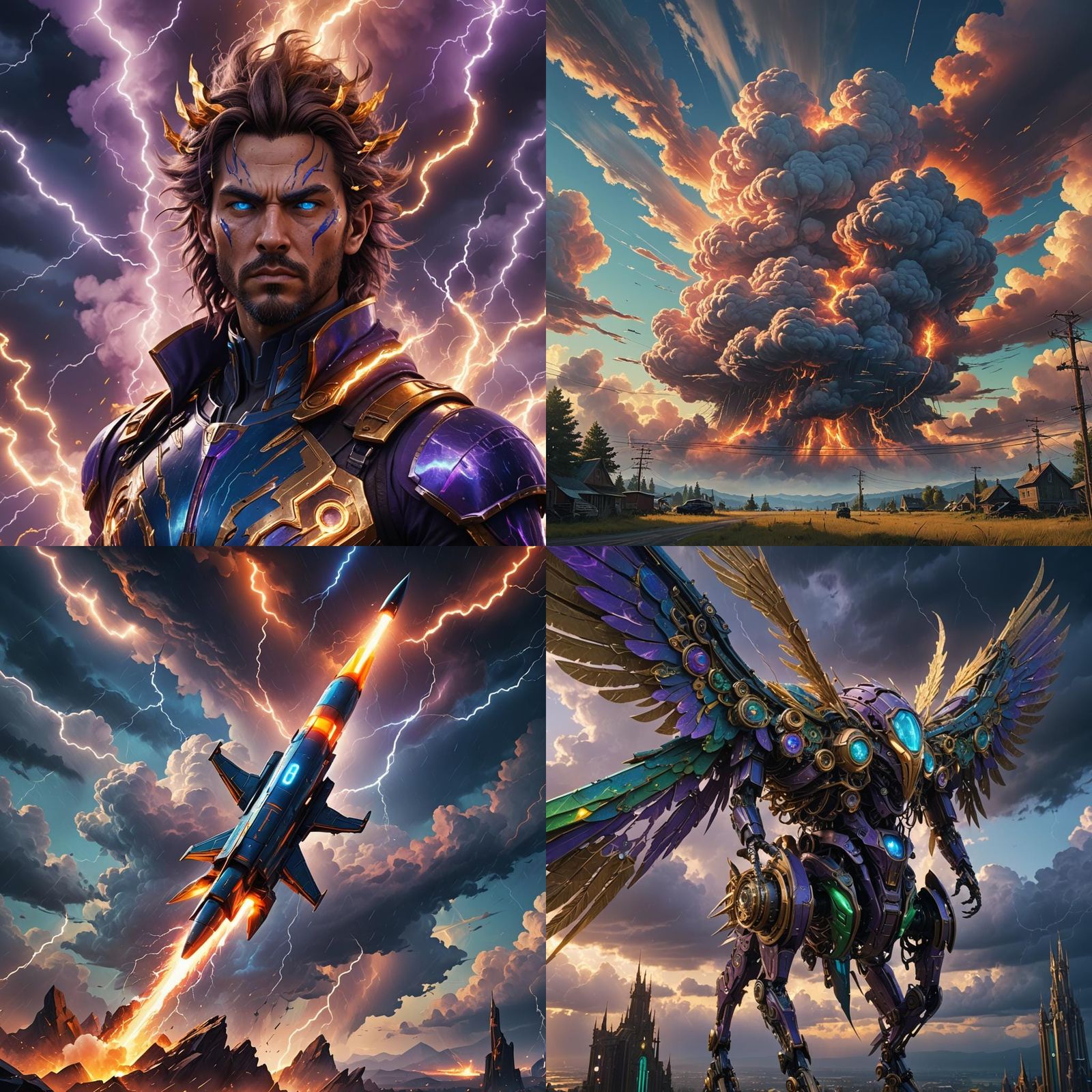 Detailed Missile Matte Painting in Unreal Engine