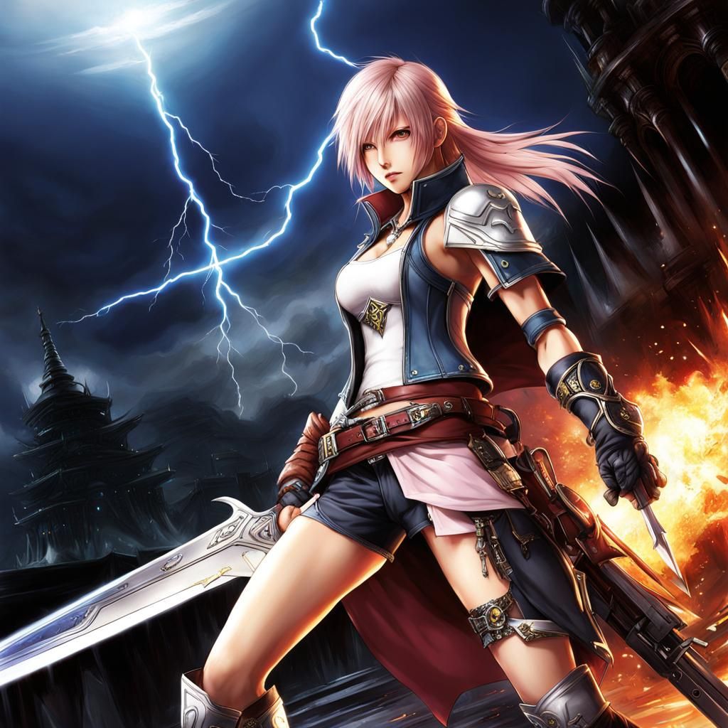 Anime Style Warrior Ready for Battle