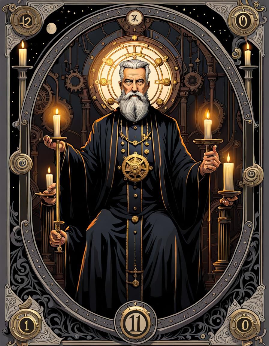 Steampunk Tarot deck. The Hierophant.