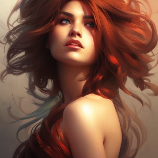 Detailed Phoenix Portrait with Dynamic Lighting