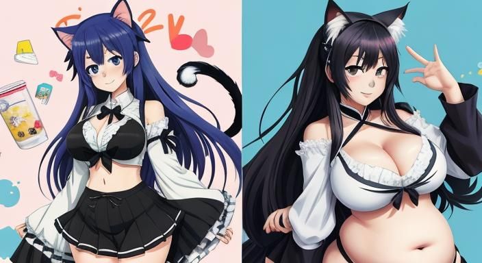 Anime Girl: Slim to Fat Transformation