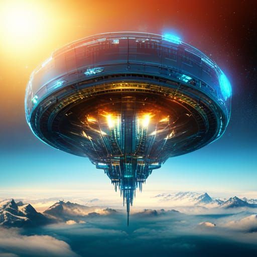 Futuristic Sci-Fi UFO in 8k Resolution