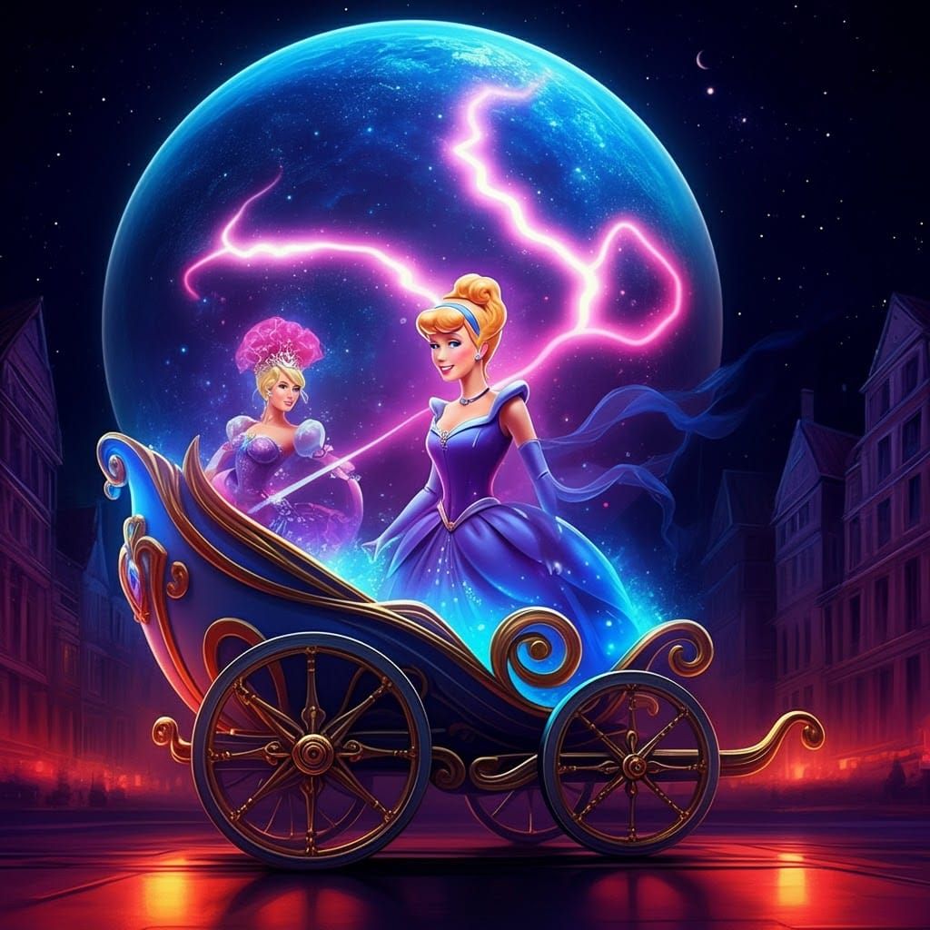 Cinderella's Chariot in Electromagnetism Art Style