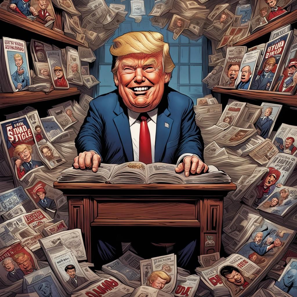 Donald Trump as Mad Magazine Comic Art