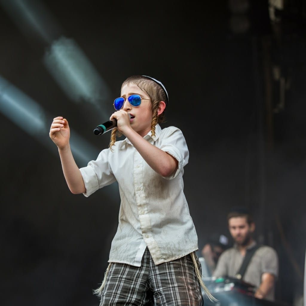 Soulful Hasidic Singer Takes the Stage in Cyberpunk Dance Pa...