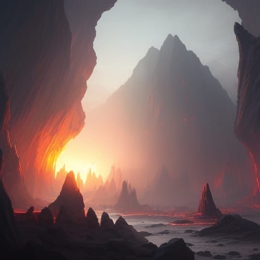 Lava-less Lands: Dark Fantasy Concept Art