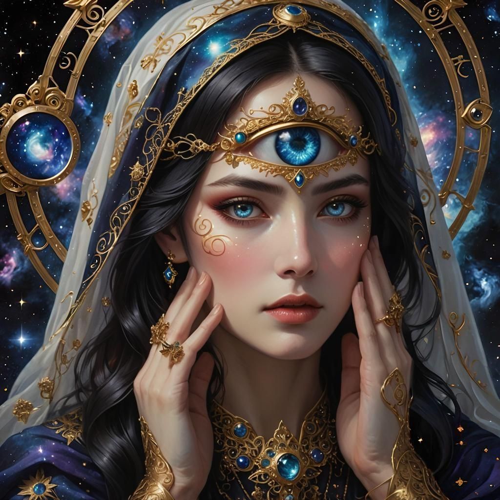 Celestial Eyes Reflecting Galaxies and Nebulae