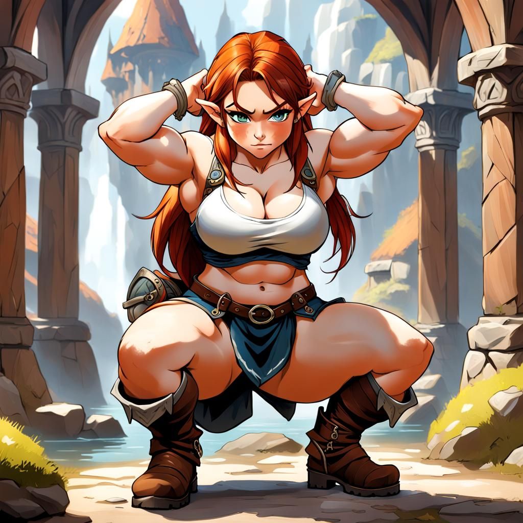 Fantasy Dwarf Female Adventurer in Medieval Setting