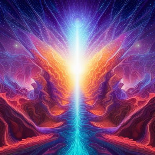 Synthwave Universe: A Trippy Geometric Fantasy