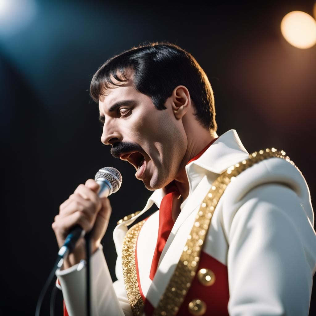 Young Freddie Mercury Sings We Are the Champions