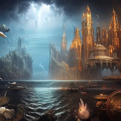 Phantasmagorical Ocean in Digital Matte Painting