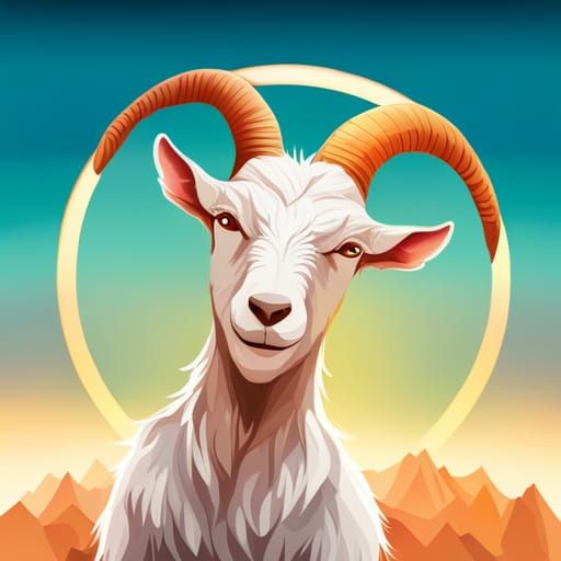 Cute Goat Stickers in 3D Vector Art