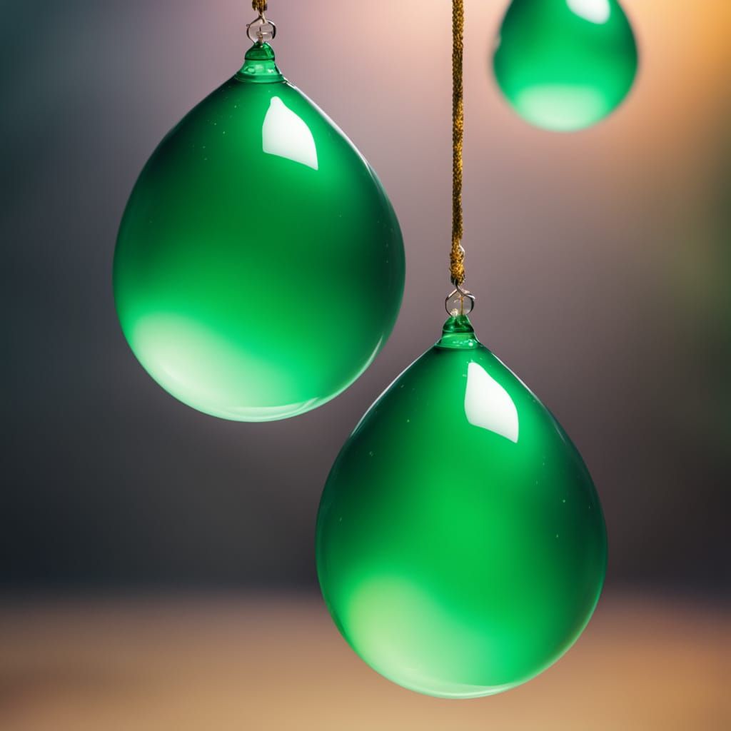 Glowing Orbs in Surreal Dreamscape, Oil Painting