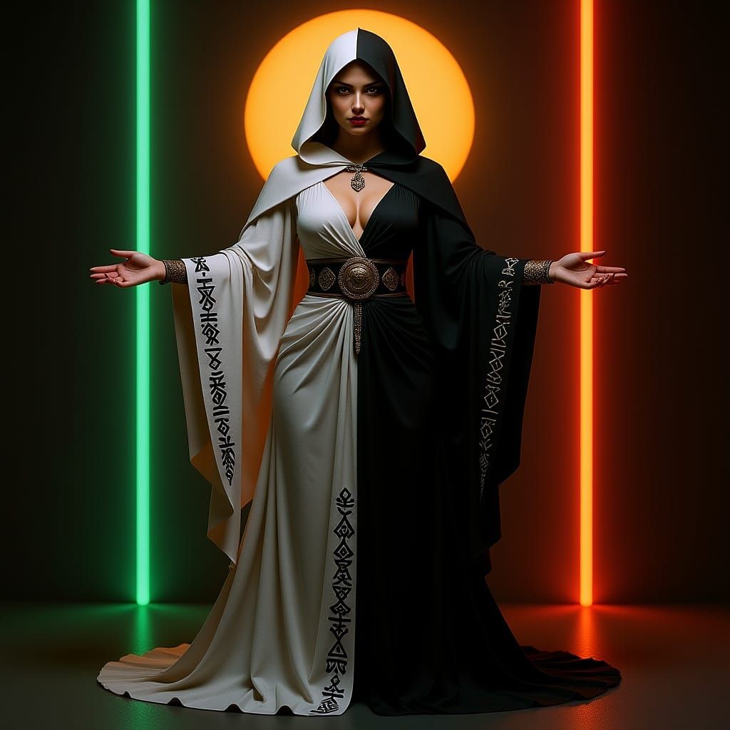 Hyperrealistic Digital Art with Neon Lighting