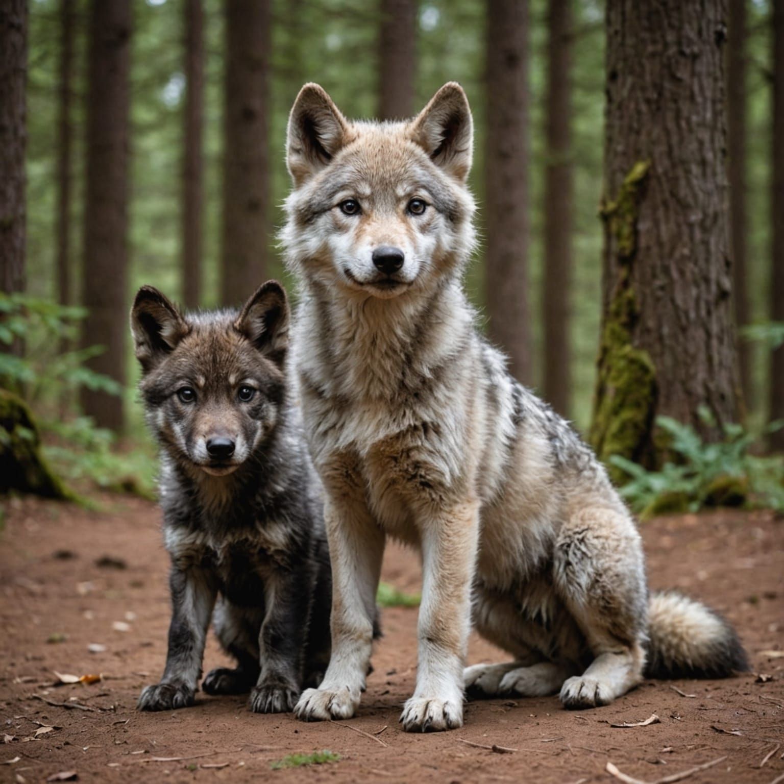 Cute Cub and Terrifying Alpha Wolf