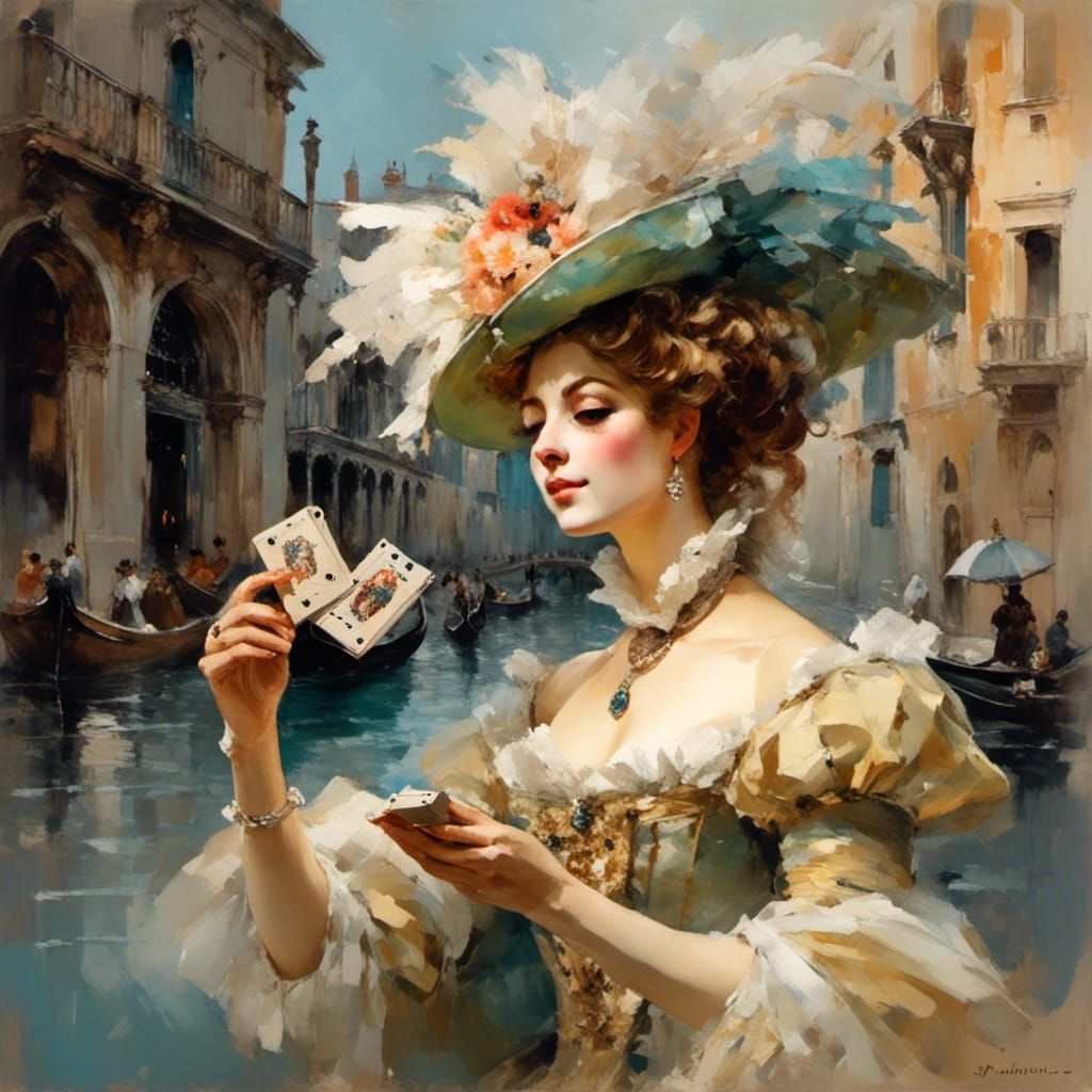 Rococo Lady at Venetian Carnival
