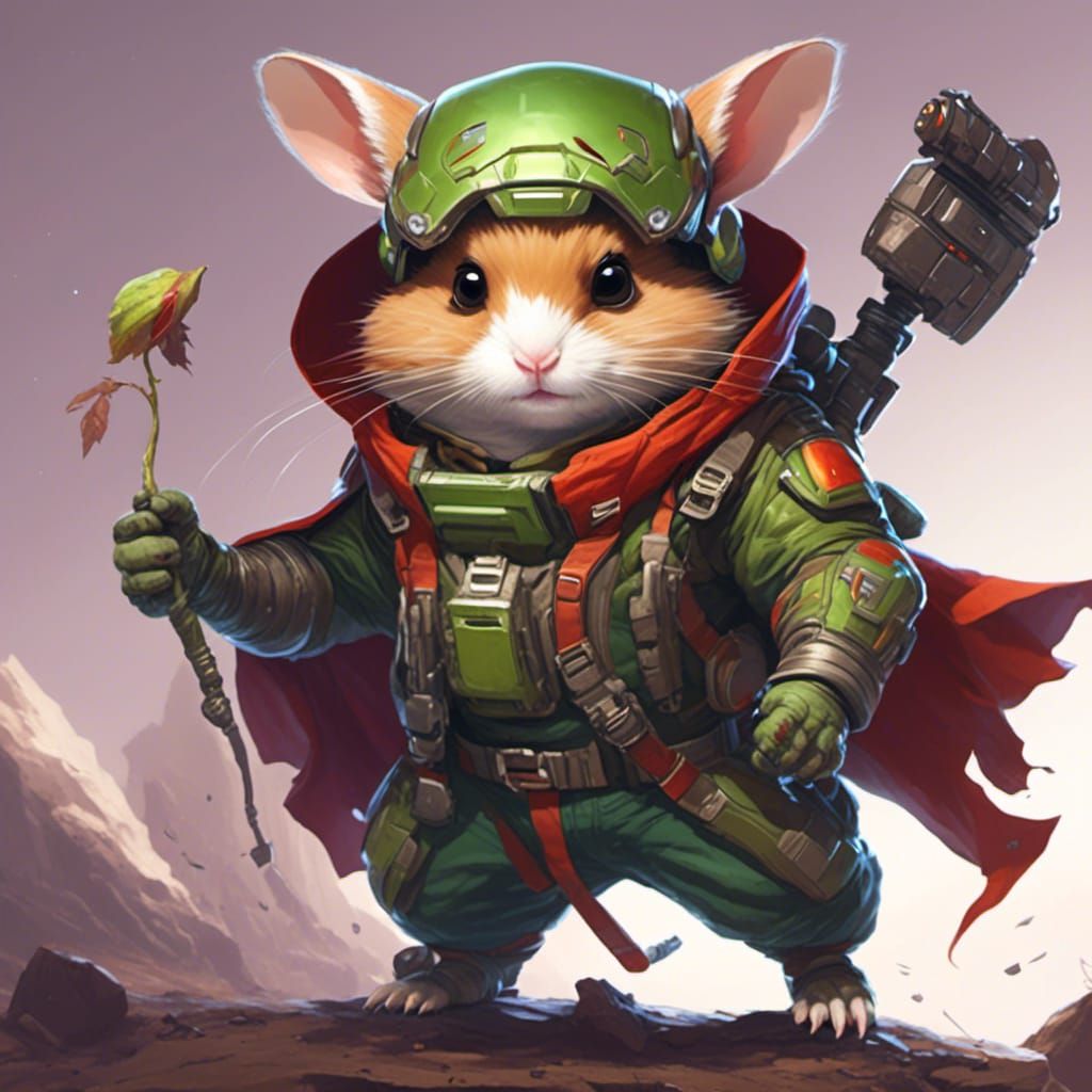 Hamster as Martian Manhunter Anime Concept Art