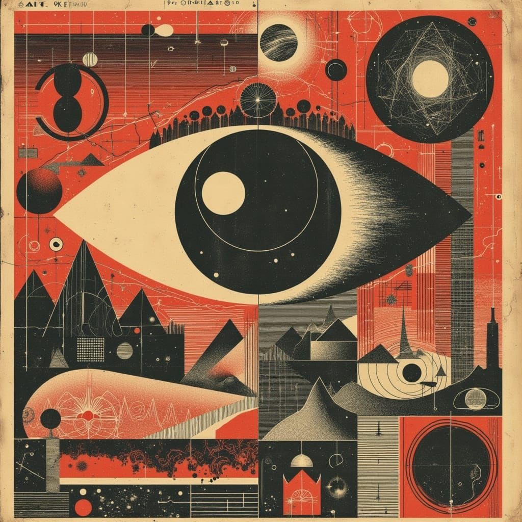 Retro Futuristic Robot Movie Poster in Sci-Fi Style