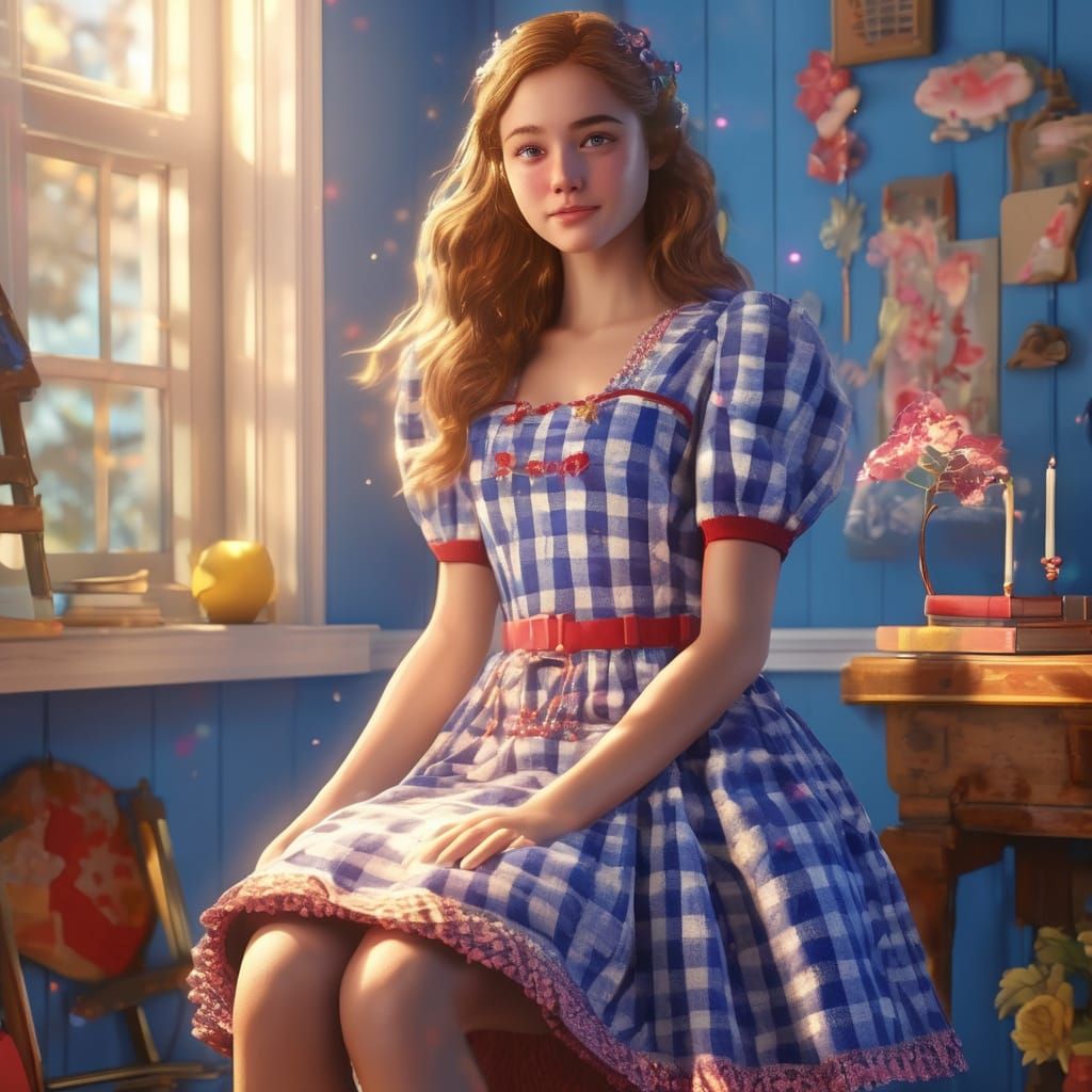 College Girl Transforms in Fantasy Concept Art