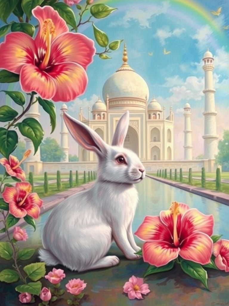 Rabbit by Taj Mahal in Flowing Colors