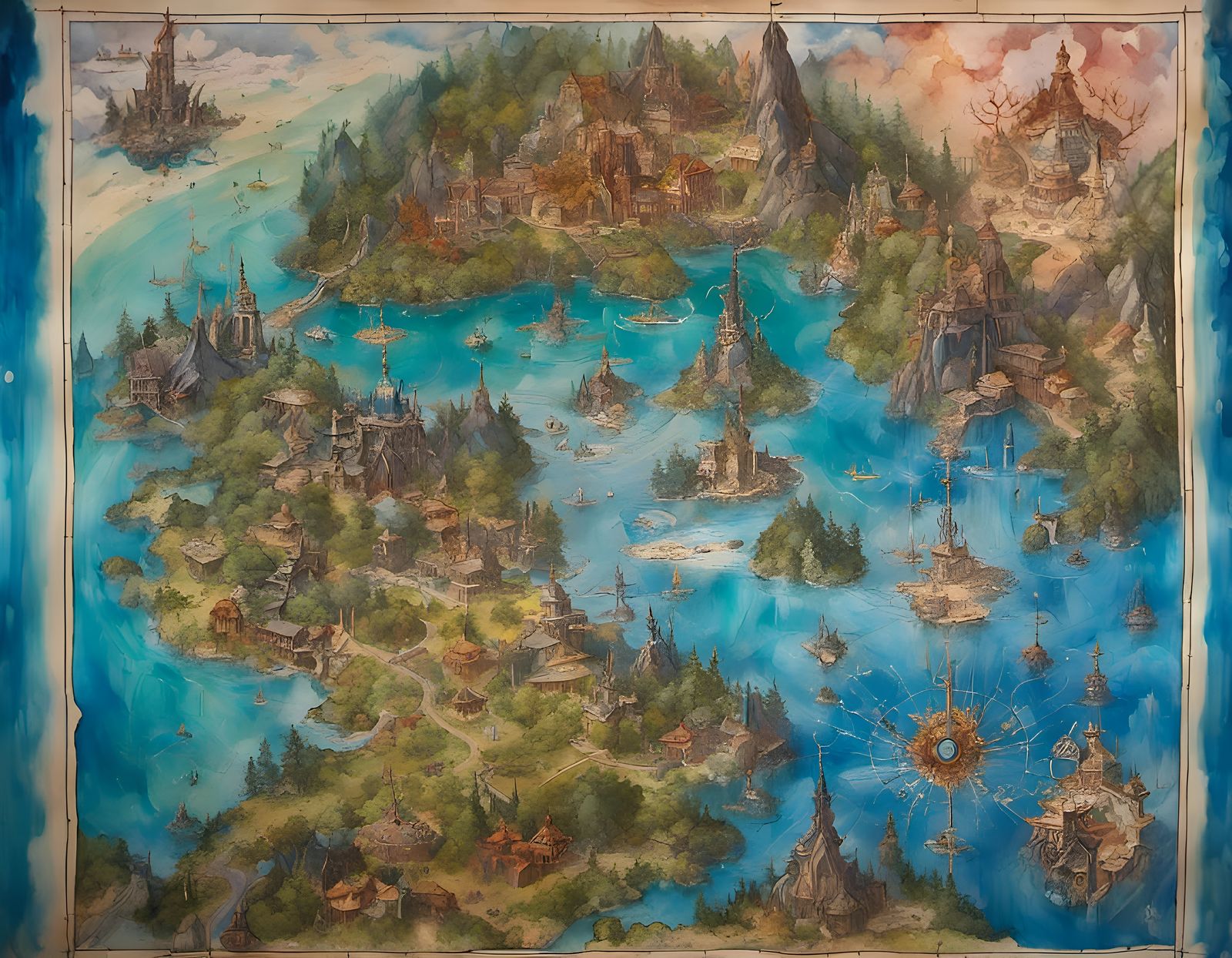Faerie Kingdom Map in 18th Century Style
