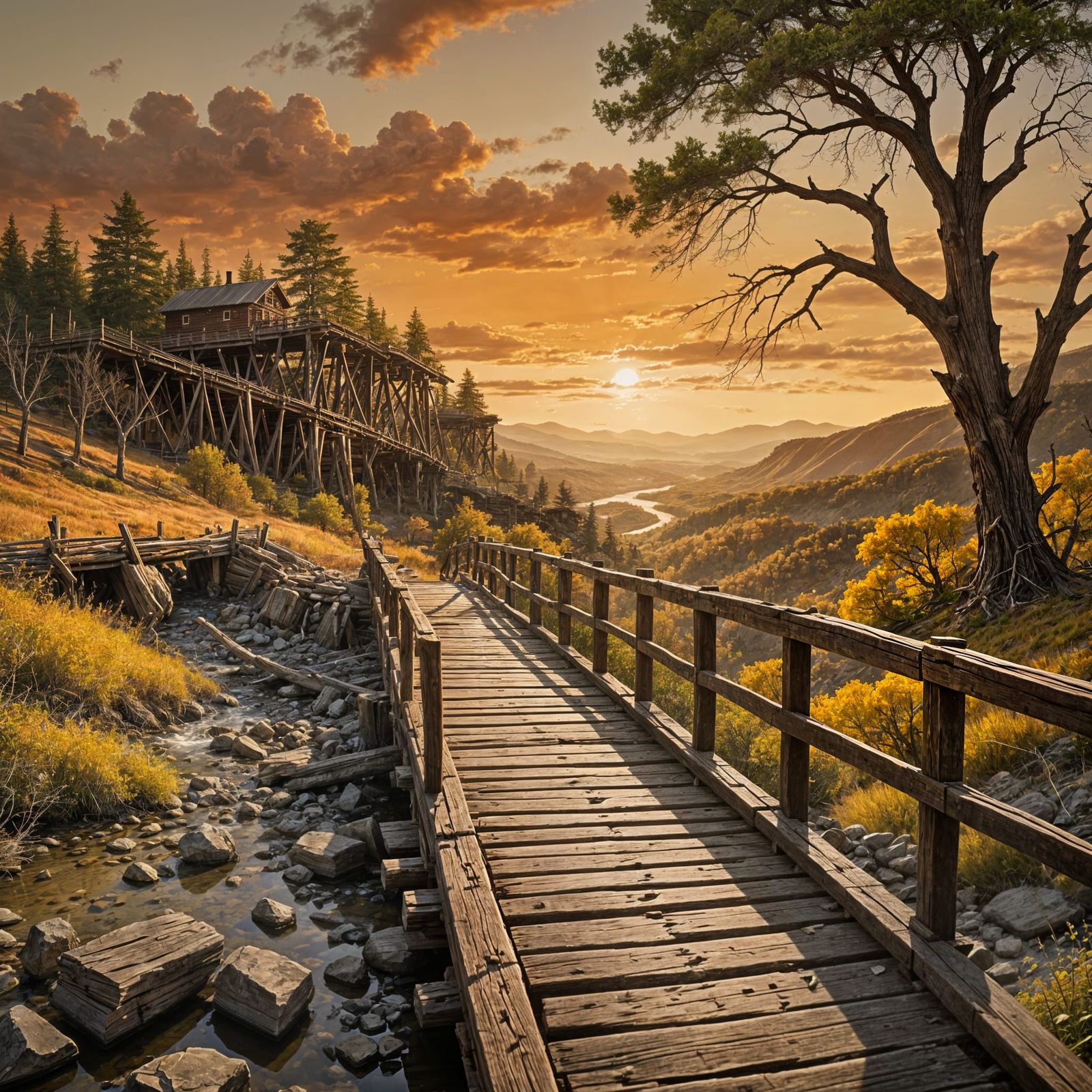 Timber Bridge Over the Great Divide