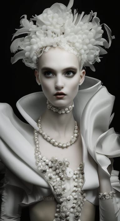 haute couture black and white fashion