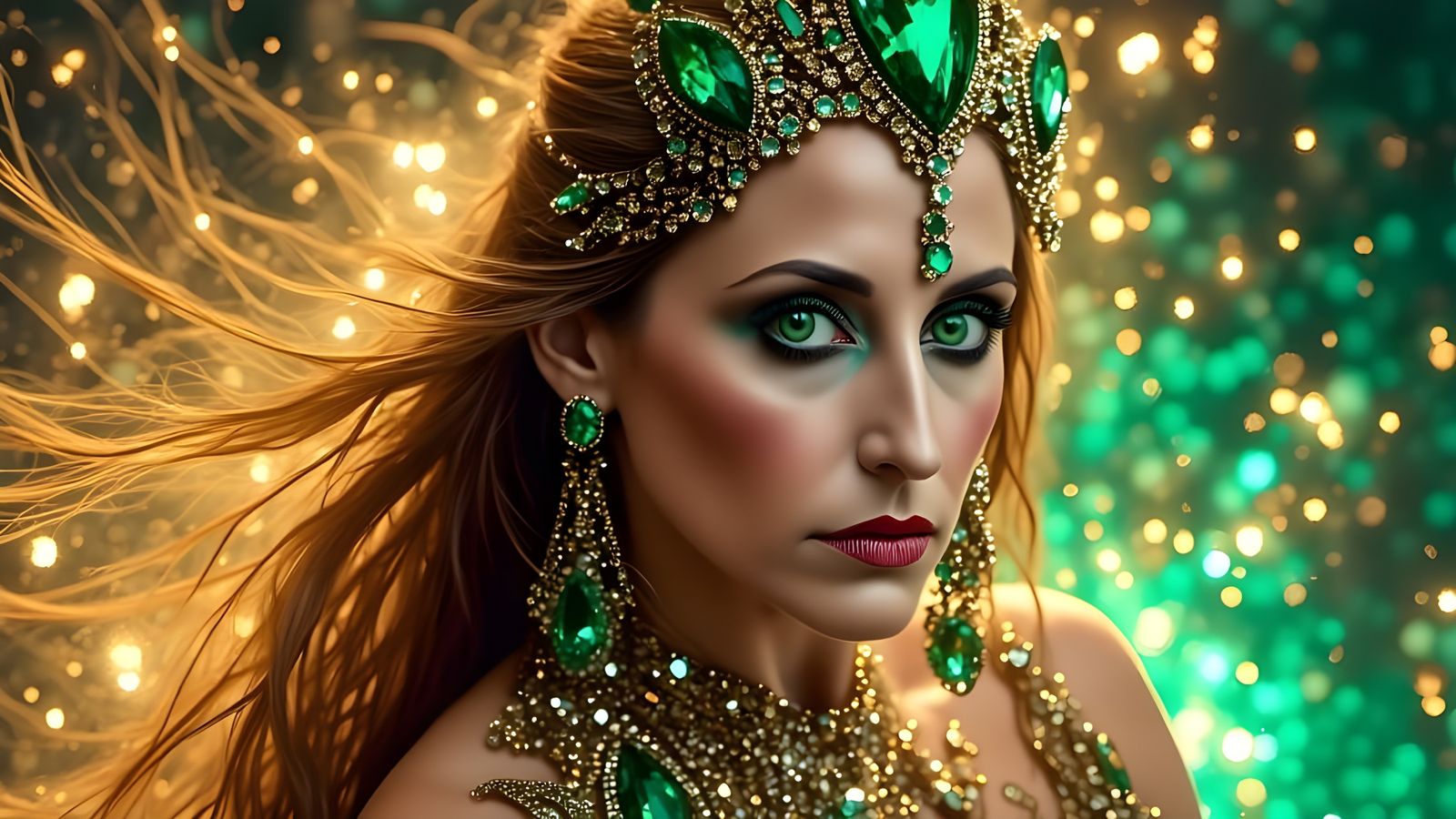 Ethereal Greek Goddess in Futuristic Splendor