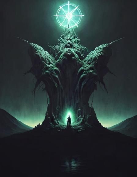 Surreal Dystopian Hellscape in Abstract Realism