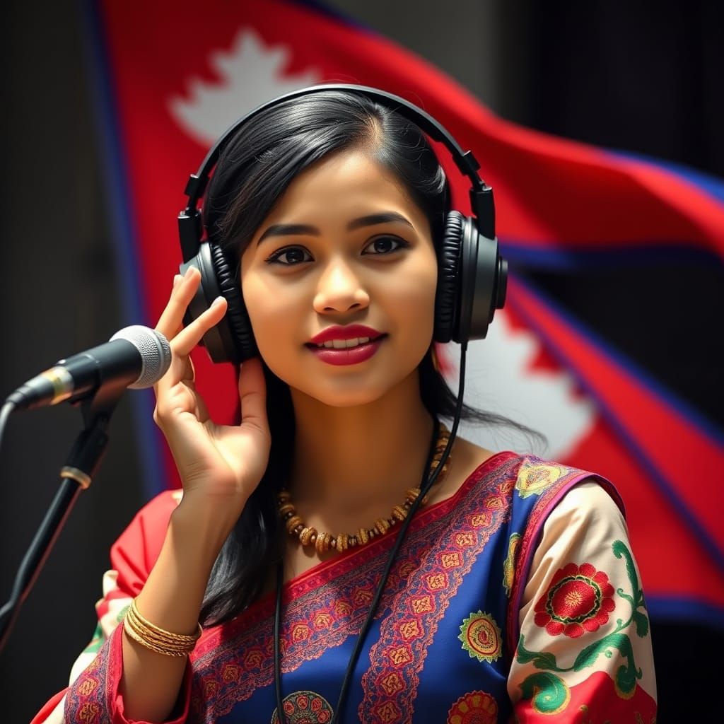 Confident Nepali Woman Blends Heritage with Modern Style