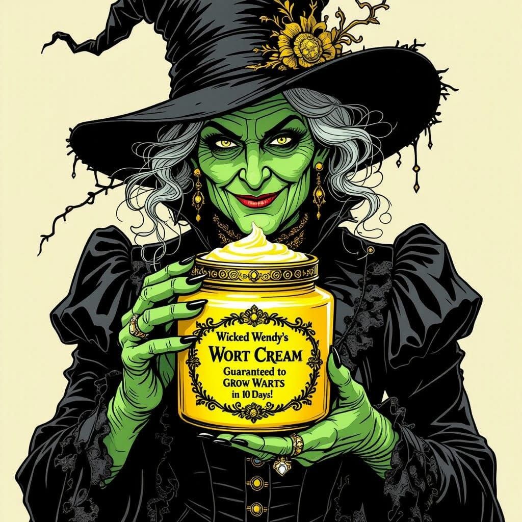 Mystical Apothecary Jar with Wart Cream