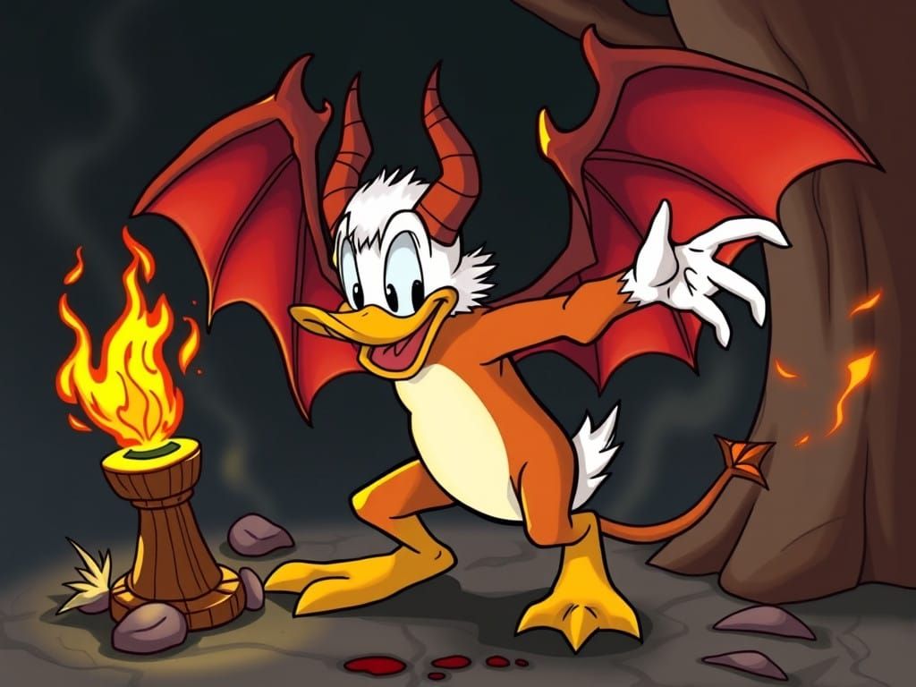 Trump Devil in Hellish Descent