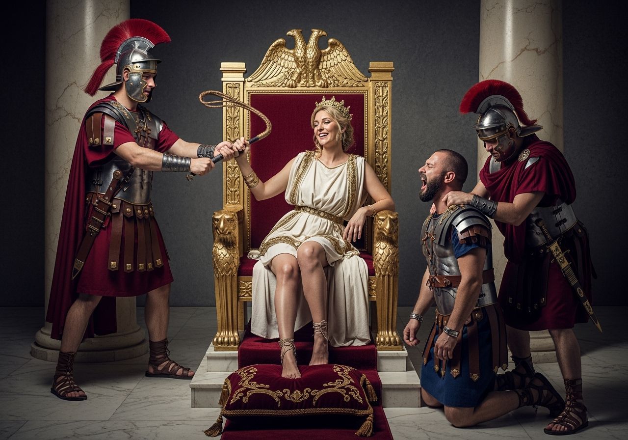 Empress Messalina's Opulent Throne Room: A Moment of Cruelty