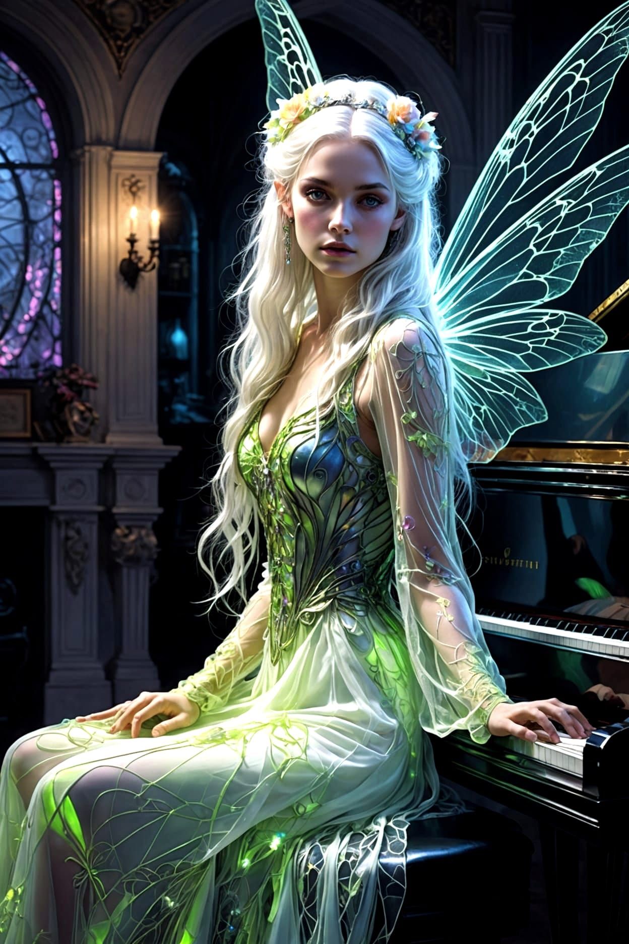 A resplendent flourescent fairy