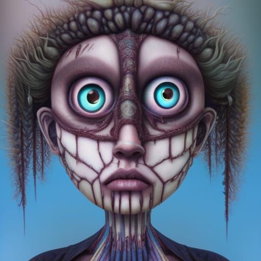 Intriguing Portrait of a Weird Young Man