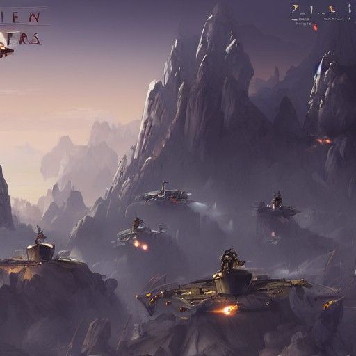 Helldivers Matte Painting: Detailed Combat Scene