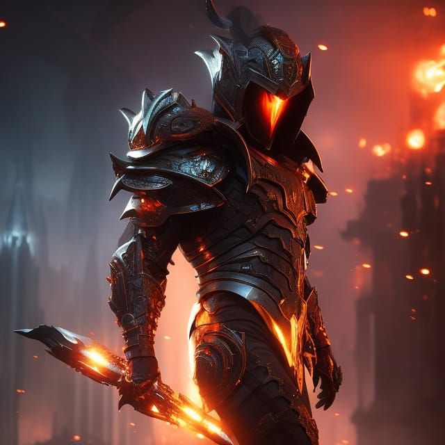 Sinister Demon Portrait in Dark Fantasy Style