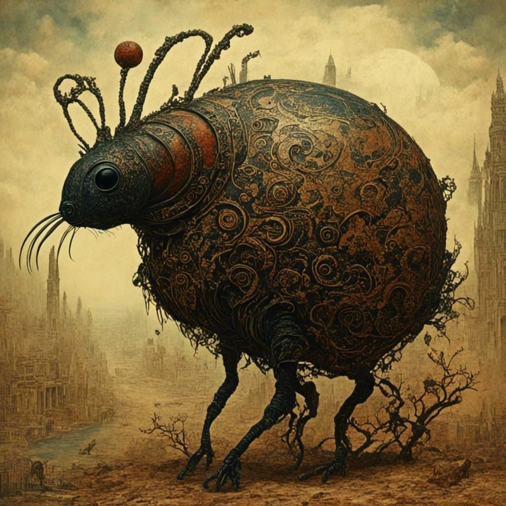 Abstract AI Art Fusion: Masquerade and Song