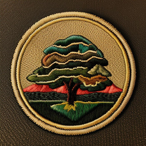 Earthen Landscape with a Majestic Brown Tree in Warm Clear L...