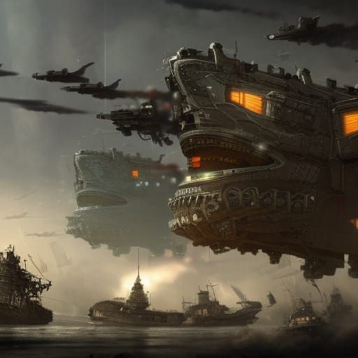 Epic Cyber Warfare Digital Matte Painting