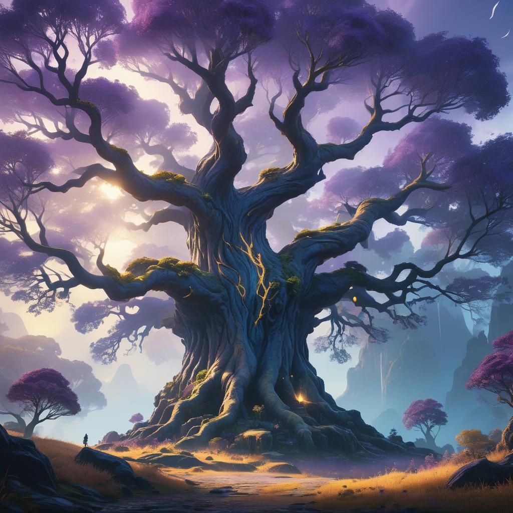 Serene Fantasy Landscape in Matte Painting Style