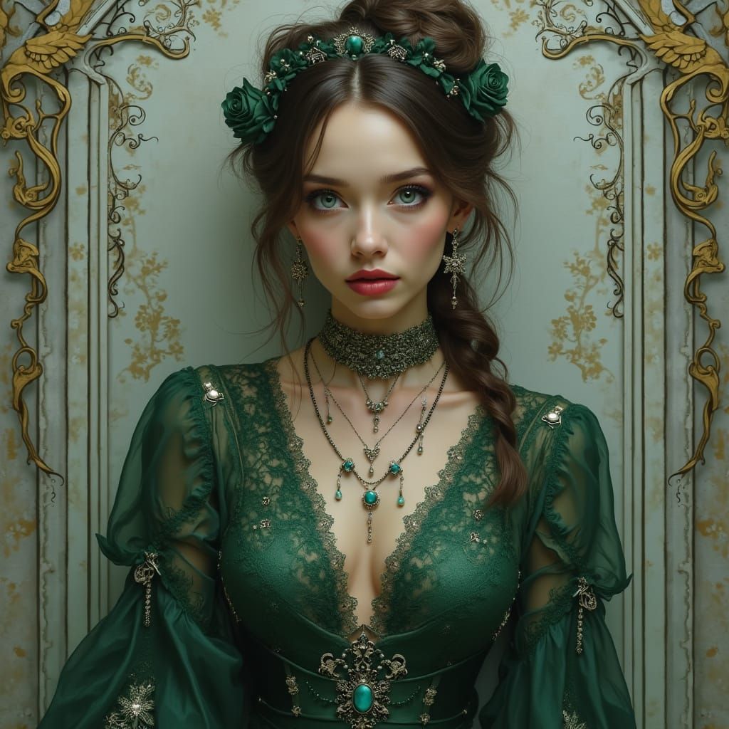 Steampunk Magician Portrait in Mystical Realism Style